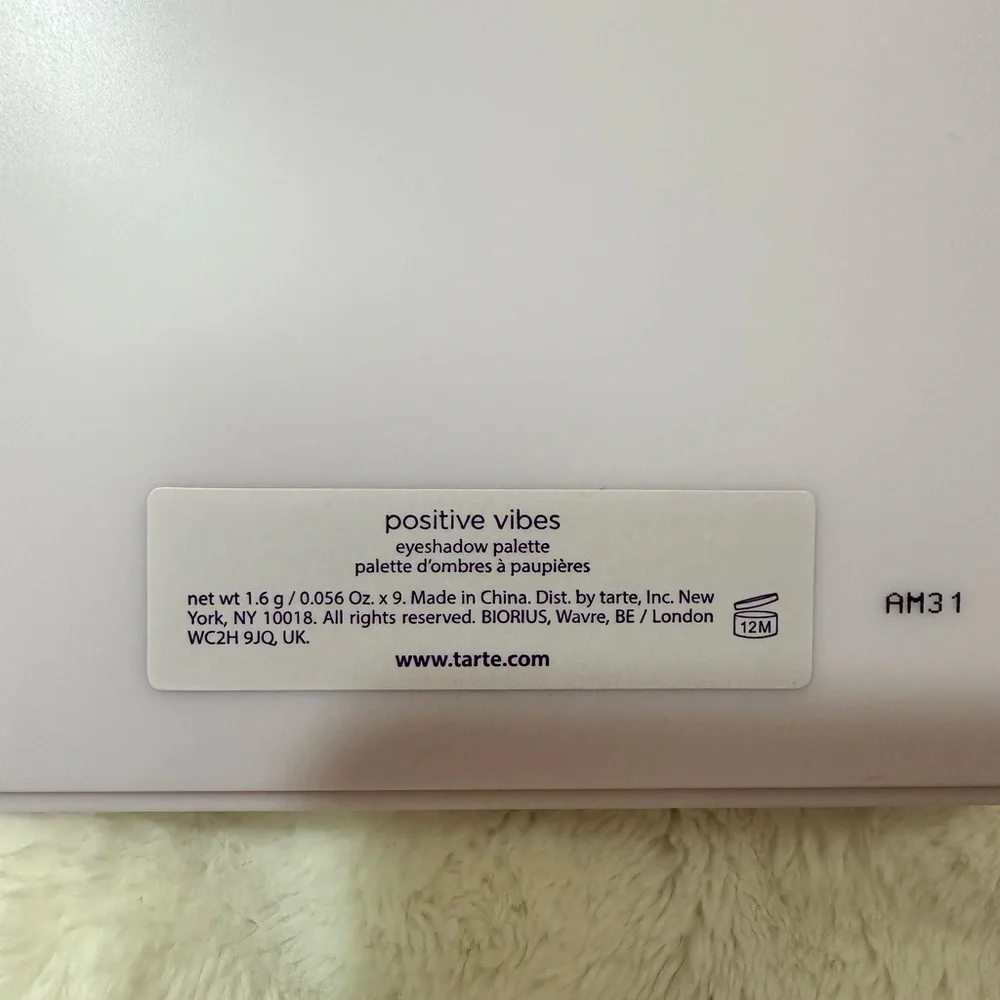 NIB Tarte Limited Edition Positive Vibes Eyeshadow Palette